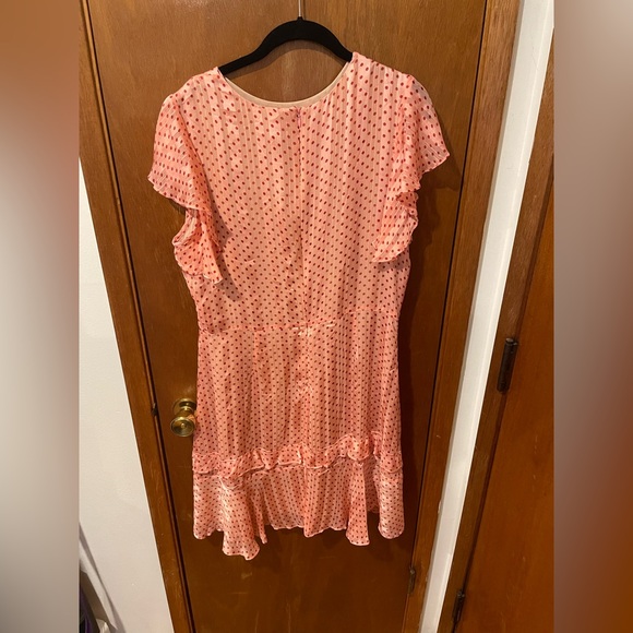 ML Monique Lhuillier‎ Pink Polka Dot Dress Size 14 - Picture 4 of 7
